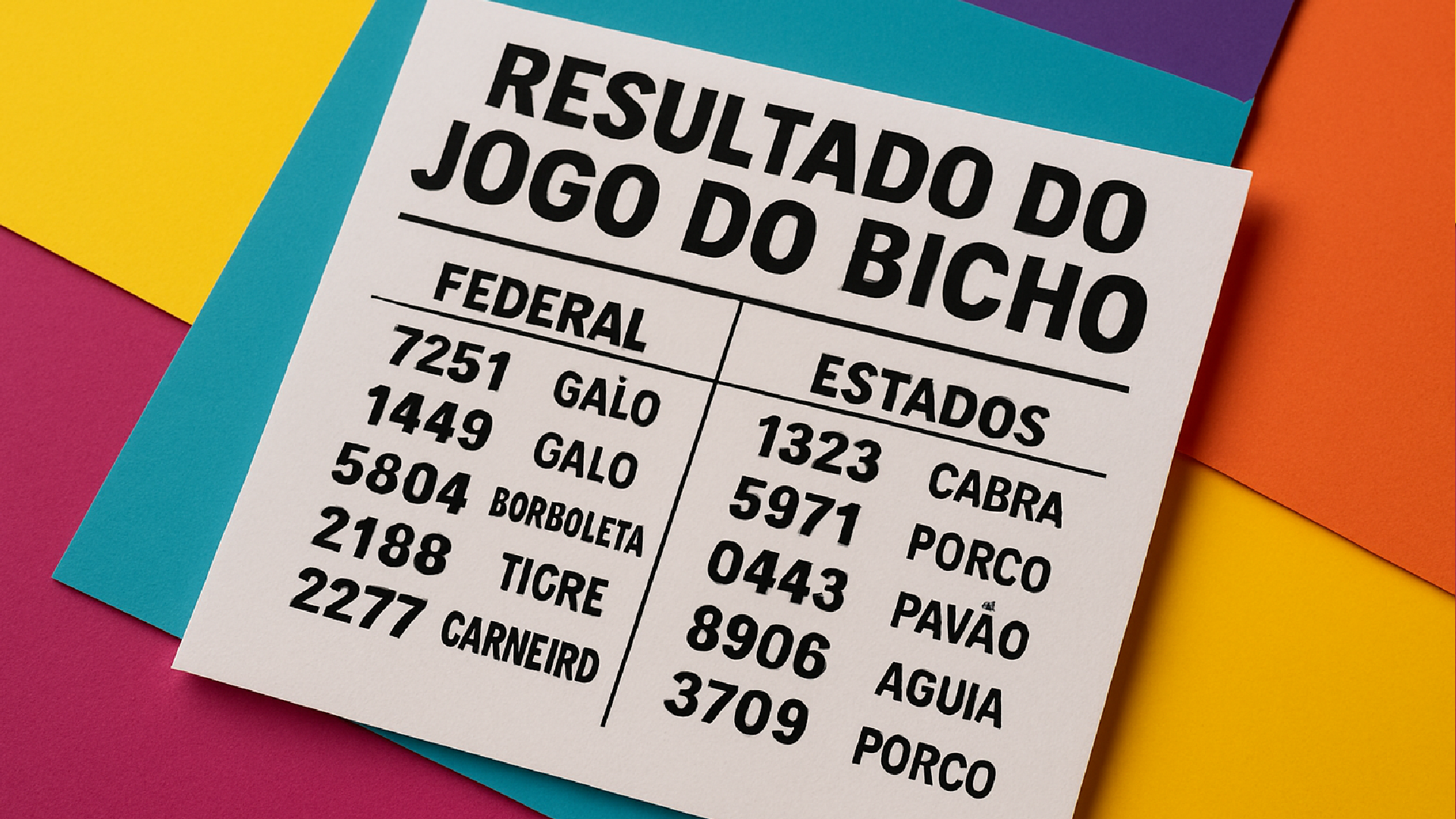 No momento, você está visualizando Jogo do Bicho: Resultado de Hoje da Federal e Estados